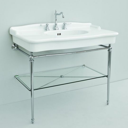 консоль Artceram Hermitage для раковины 1120 мм стеклянная полка HEA017 схема 3