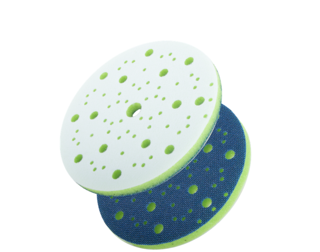 Jeta PRO Прокладка защитная Ø150мм, 67 отверстий, на поролоне, средней жесткости, зеленая 10мм, (для машинки Ø150мм)