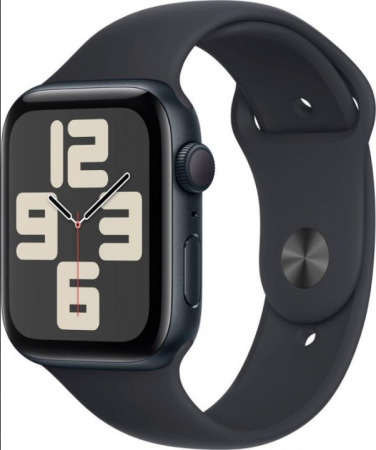 Смарт-часы Apple Watch SE (2nd Gen) 44 mm Midnight Aluminum Case with Black Sport Band S/M