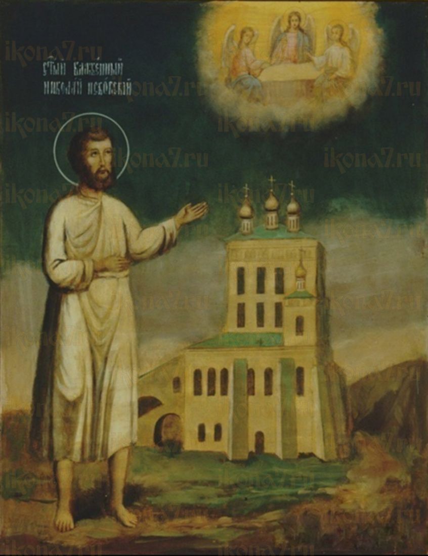 Икона Николая Псковского: Символы надежды и веры (рукописная)