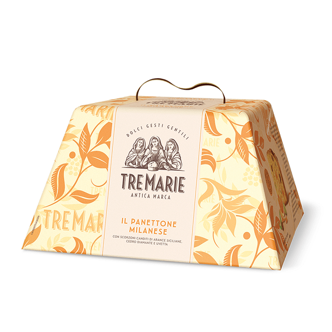 Панеттоне Миланезе в подарочной упаковке, Tre Marie, 750 г Panettone Milanese incartato a mano 750 g