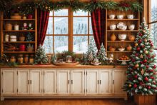 Фон стена "Christmas wall №39"