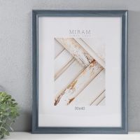 Фоторамка пластик "МИРАМ" 30х40 см, 642445 серый (пластиковый экран)