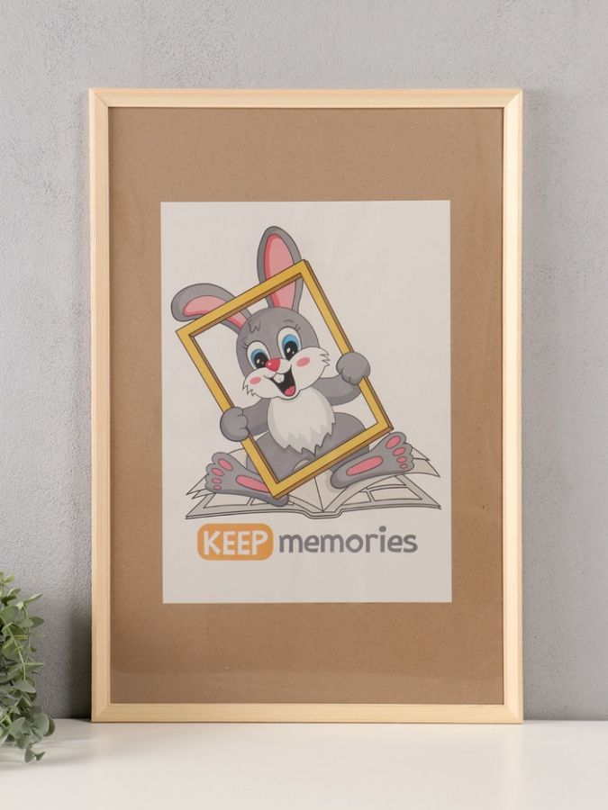 Фоторамка для фото 40?60 см Keep memories «Канон», белое дерево, (пластиковый экран)