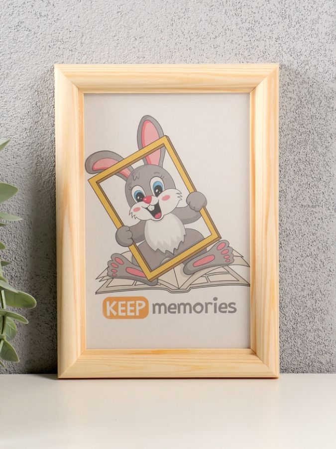 Фоторамка для фото 10?15 см Keep memories, белое дерево, (пластиковый экран)