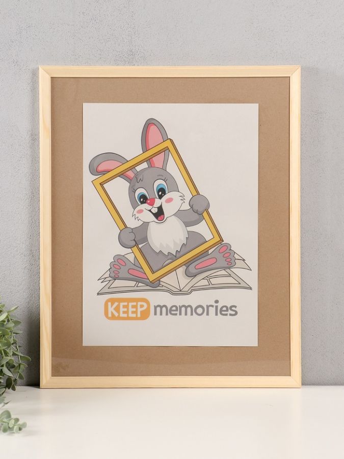 Фоторамка для фото 40?50 см Keep memories «Канон», белое дерево, (пластиковый экран)
