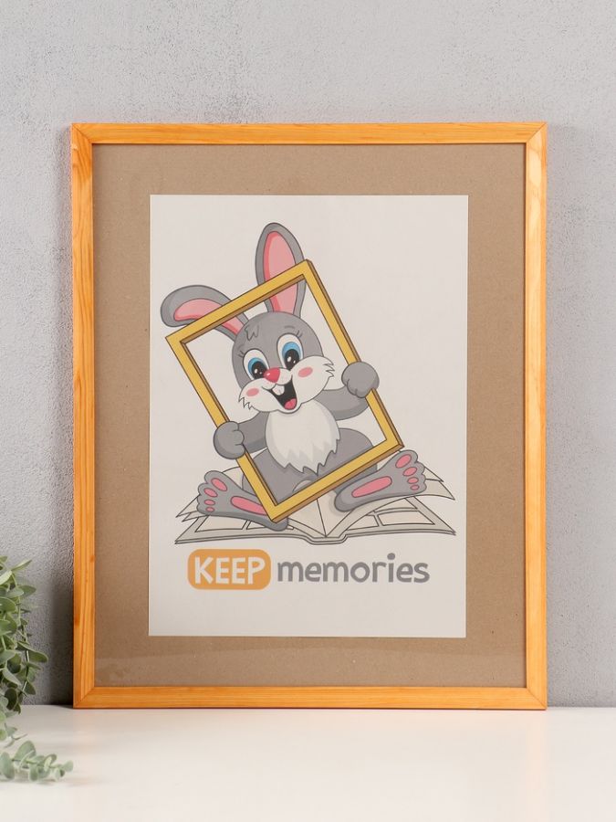 Фоторамка для фото 40?50 см Keep memories «Канон», сосна, (пластиковый экран), дерево