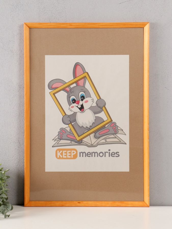 Фоторамка для фото 40?60 см Keep memories «Канон», сосна, (пластиковый экран), дерево