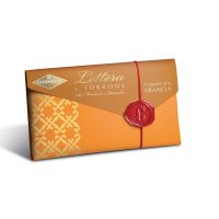 Торроне - конверт с апельсиновой глазурью, Condorelli, 100 г, Lettera di torrone morbido ricoperto all’arancia 100 g