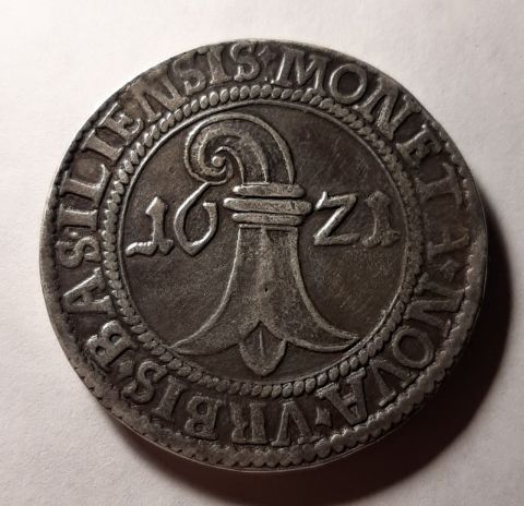 1 талер 1621 Базель Швейцария Редкость AUNC