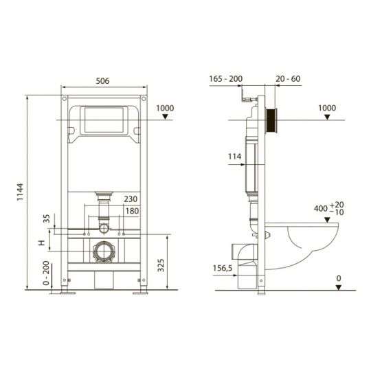 Комплект TECEspring Base, панель смыва с круглыми кнопками, унитаз Basic K401101/03/04WCB схема 6 Комплект TECEspring Base, панель смыва с круглыми кнопками, унитаз Basic K401101/03/04WCB схема 6