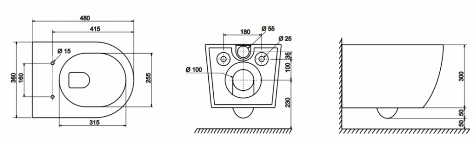 Унитаз подвесной TECE TECEspring K 9700997 ФОТО