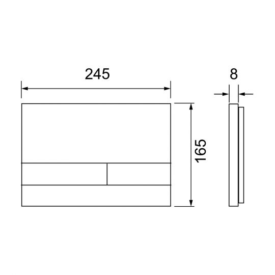 Панель смыва TECEspring Square S2308 схема 2 Панель смыва TECEspring Square S2308 схема 2