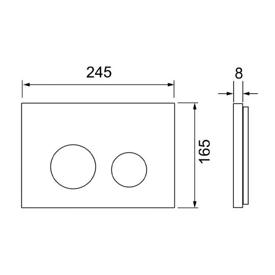 Панель смыва TECEspring Loop S2406 схема 2