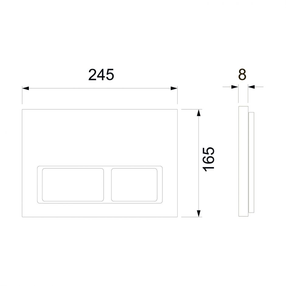 Панель смыва TECEspring с прямоугольными кнопками 99402 ФОТО