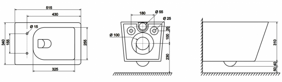 Подвесной унитаз TECEspring S 9700996 ФОТО