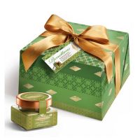 Панеттоне Маргарита с фисташковым кремом в банке, Condorelli, 900 г, Panettone Margherita con vasetto crema al pistachio e coltello spalma crema 900 g