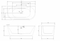 Ванна акриловая ABBER AB9296-1.7 170х80 схема 2