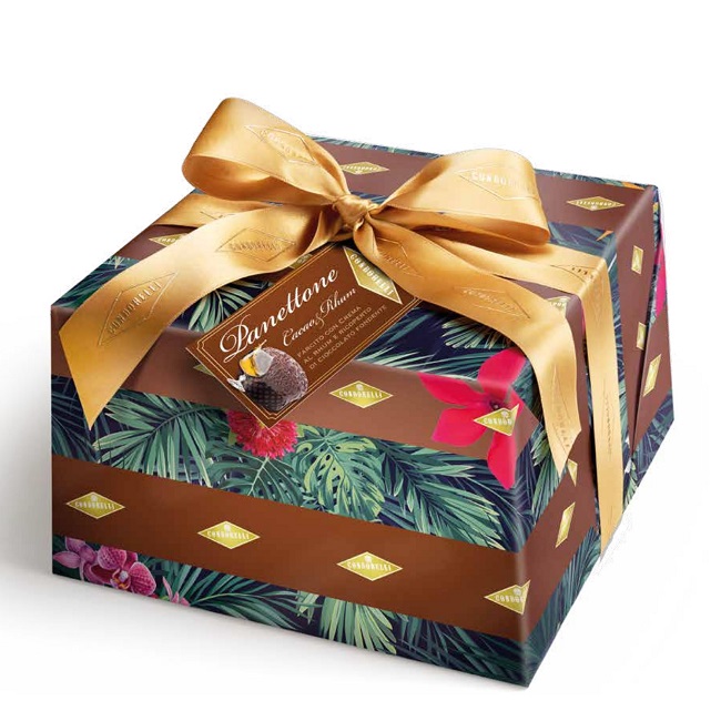 Панеттоне с темным шоколадом и ромом, Condorelli, 750 г, Panettone al cacao e rhum ricoperto di cioccolato fondente 750 g
