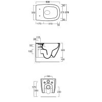 Унитаз подвесной безободковый Simas Juniper JU18, смыв Tornado схема 2 Унитаз подвесной безободковый Simas Juniper JU18, смыв Tornado схема 2