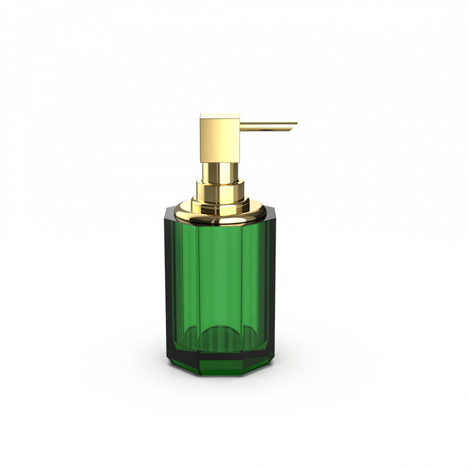 Дозатор для житкого мыла Decor Walther Kristall 09435 с фурнитурой золотого цвета ФОТО