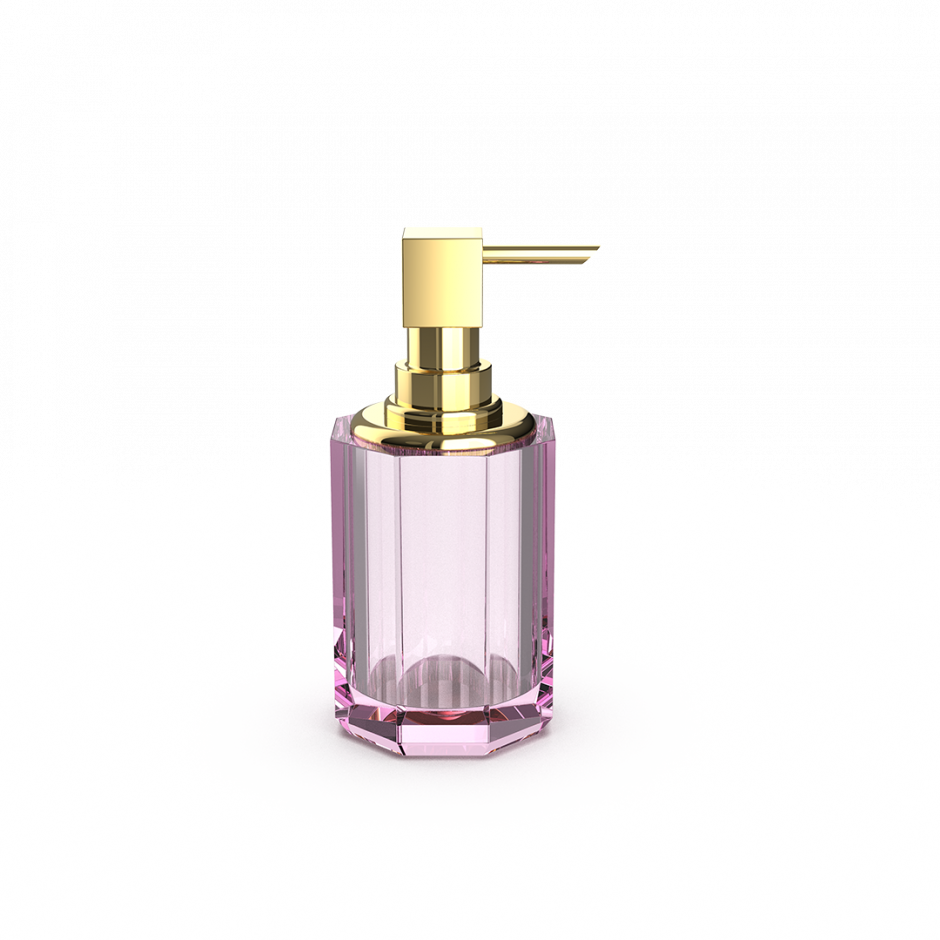 Дозатор для житкого мыла Decor Walther Kristall 09435 с фурнитурой золотого цвета ФОТО