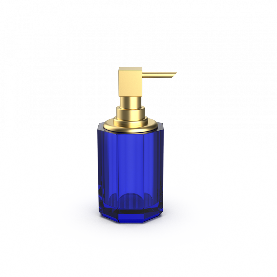 Изображение Дозатор мыла Decor Walther Kristall 09436 с фурнитурой матового золотого цвета