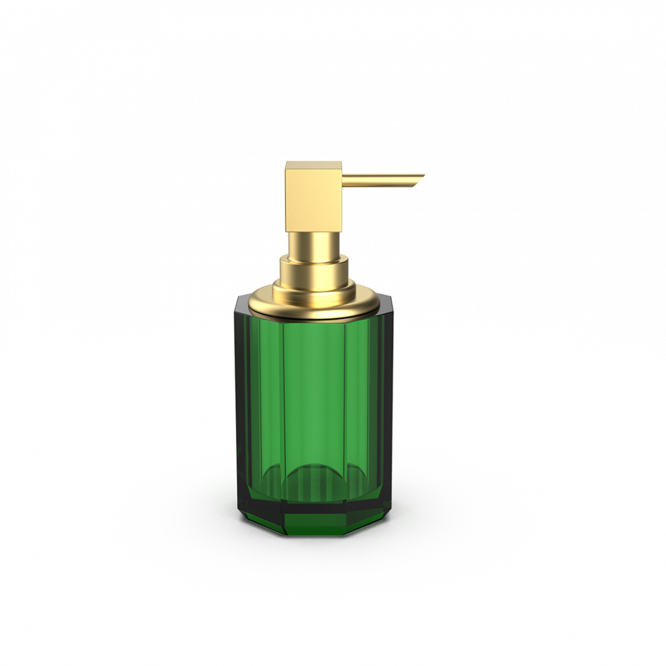 Дозатор мыла Decor Walther Kristall 09436 с фурнитурой матового золотого цвета ФОТО