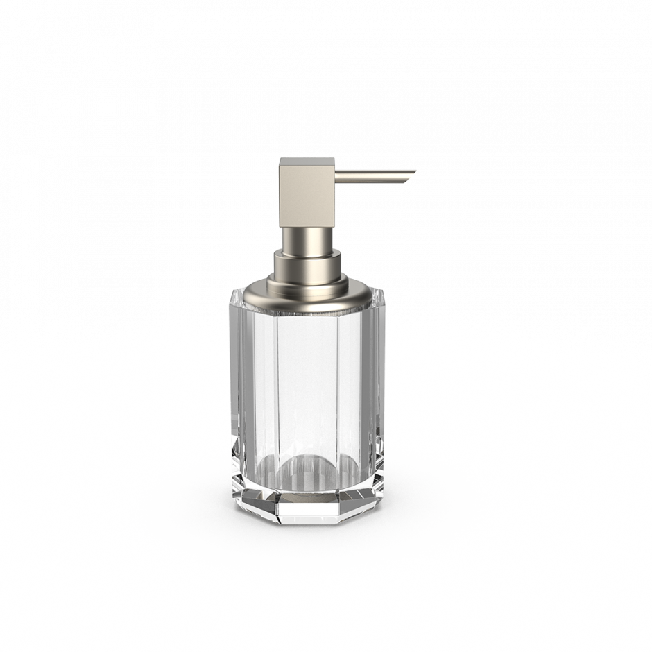 Мыльный дозатор Decor Walther Kristall 09437 с фурнитурой цвета никель ФОТО