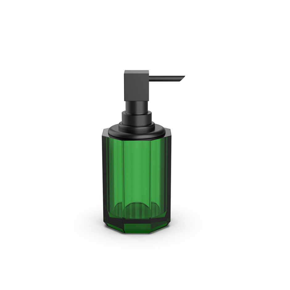 Мыльный дозатор Decor Walther Kristall 09438 с черной фурнитурой ФОТО