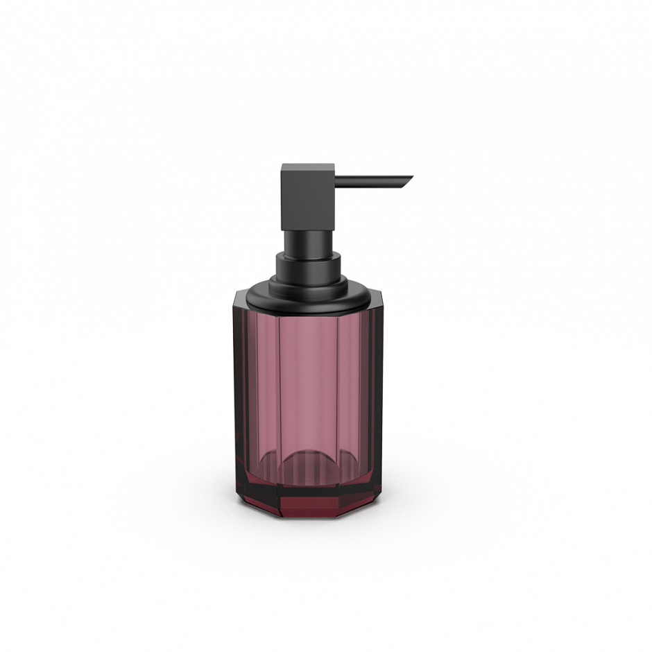 Мыльный дозатор Decor Walther Kristall 09438 с черной фурнитурой ФОТО