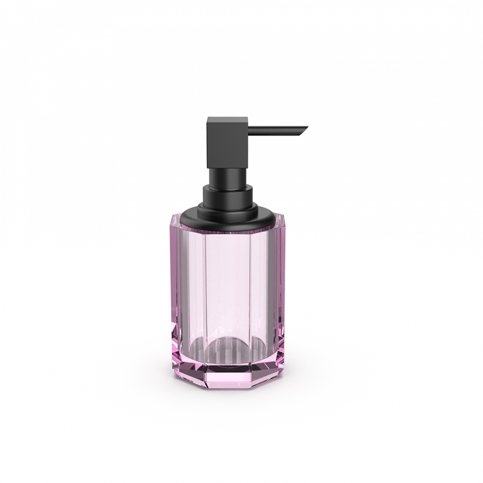 Мыльный дозатор Decor Walther Kristall 09438 с черной фурнитурой ФОТО