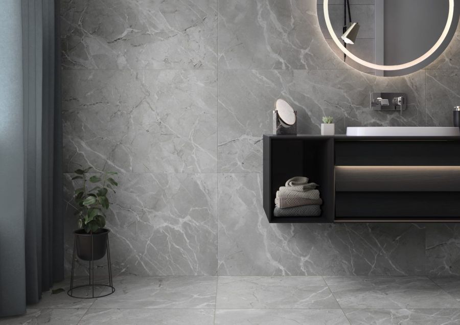 Керамогранит 60х120 SILKMARBLE Бреча Серый Матовый (8мм) K947780R0001VTEP