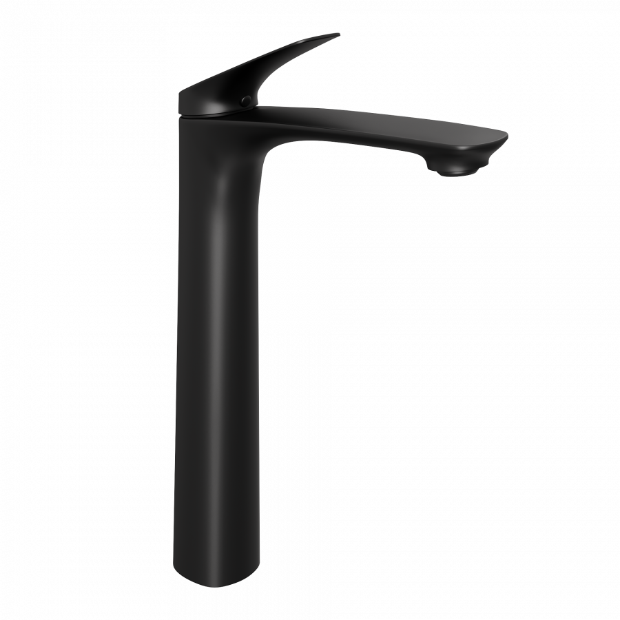 Смеситель для раковины ABELSBERG Perfecta INF60102MB высокий, вулканический черный