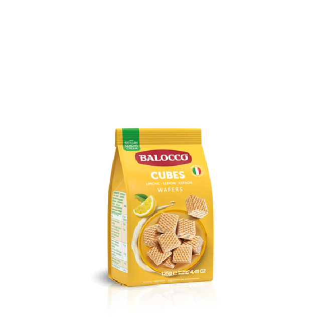 Вафли с лимонным кремом 125 г, Wafers limone Balocco 125 g