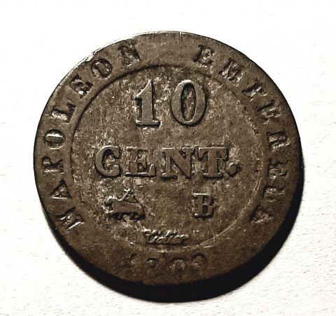 10 сантимов 1809 Франция Наполеон I Бонапарт