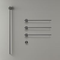 Электрический модульный полотенцесушитель Cea Design EQUILIBRIO AEQB54 с кнопкой включения 4 модуля (1х106см, 3х58см) схема 1