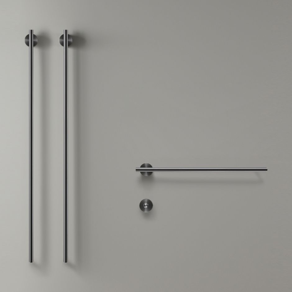 Изображение Электрический модульный полотенцесушитель Cea Design EQUILIBRIO AEQB73 с кнопкой включения 3 модуля (2х106см, 1х58см)