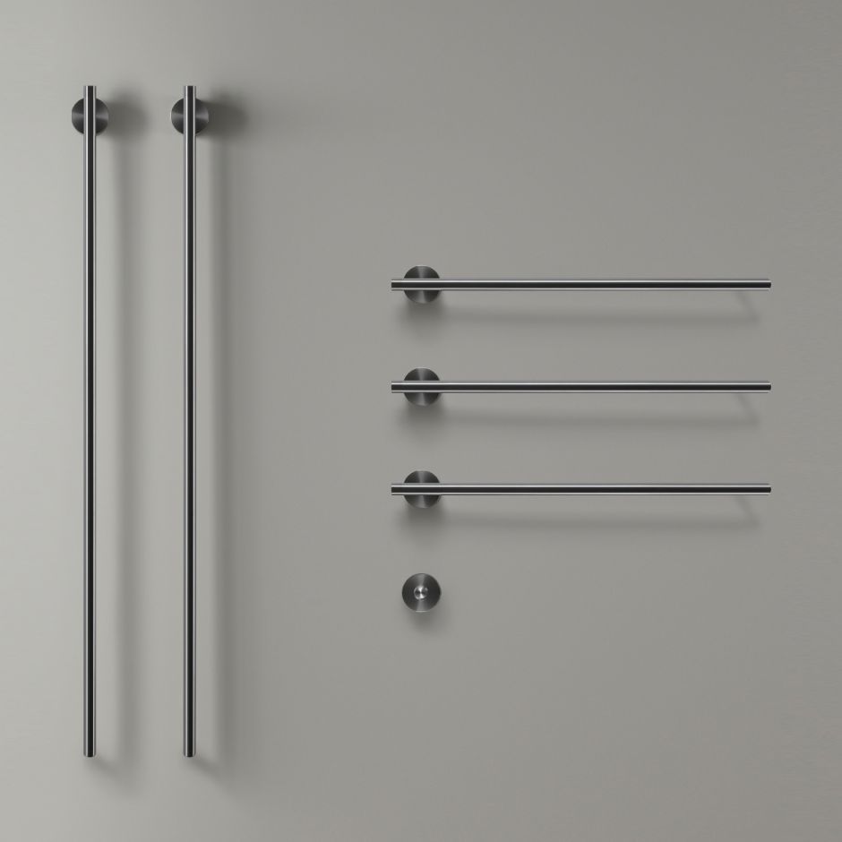 Электрический модульный полотенцесушитель Cea Design EQUILIBRIO AEQB75 с кнопкой включения 5 модулей (2х106см, 3х58см)