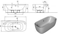Отдельностоящая акриловая ванна Kolpa-San Lux FS 170x85 схема 2
