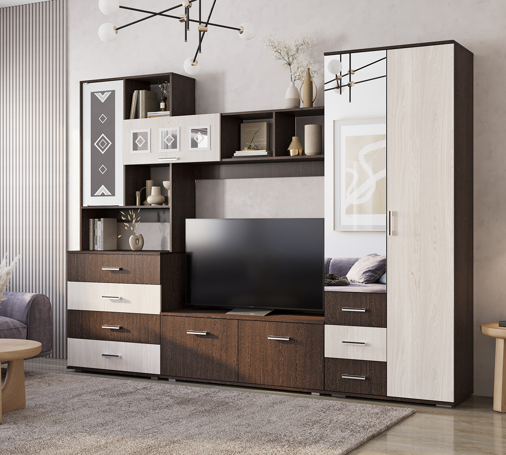 "Белла" Стенка в гостиную комплект №7