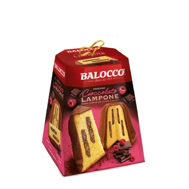 Пандоро Малина и шоколад 800 г, Pandoro Cioccolato e lampone, Balocco 800 g