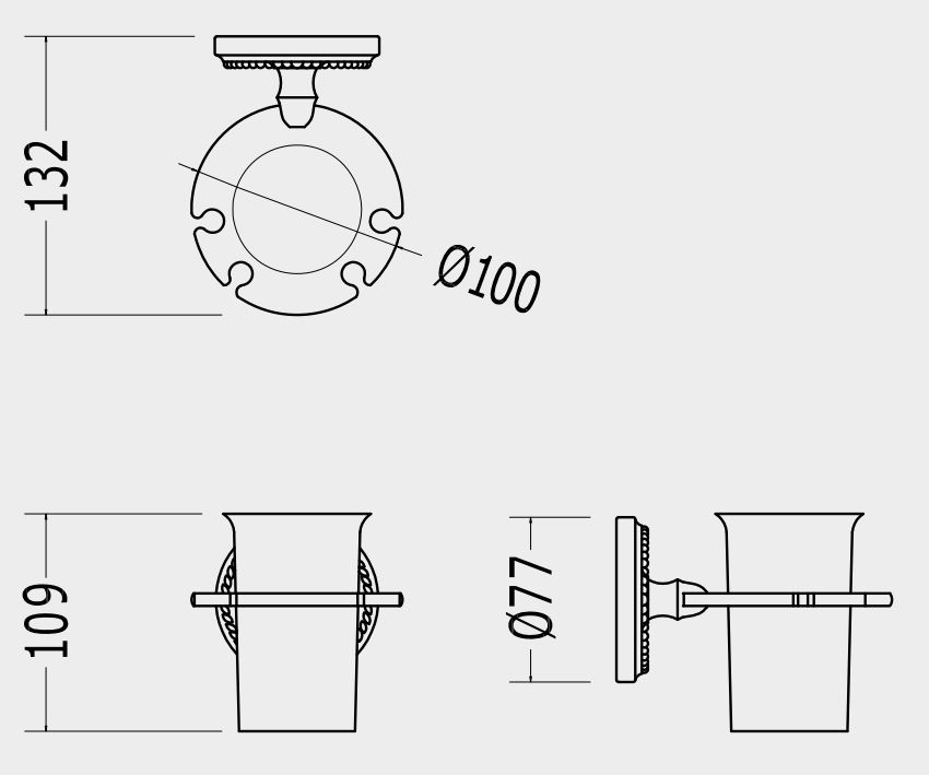 Держатель зубных щёток со стаканом Devon&Devon Antique Georgian 1ADY81 ФОТО