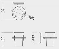 Держатель зубных щёток со стаканом Devon&Devon Antique Georgian 1ADY81 схема 3 Держатель зубных щёток со стаканом Devon&Devon Antique Georgian 1ADY81 схема 3