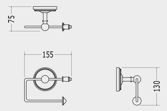 Туалетный бумагодержатель Devon&Devon Antique Georgian 1ADY84 схема 2