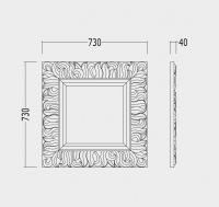 Зеркало в ванную Devon&Devon Flames 73х73 схема 2