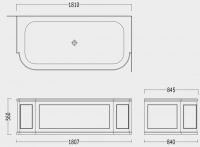 Ванна из искусственного камня Devon&Devon President 181x84,5 схема 2