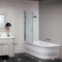 Угловая ванна из искусственного камня Devon&Devon Wave 176x82 схема 1