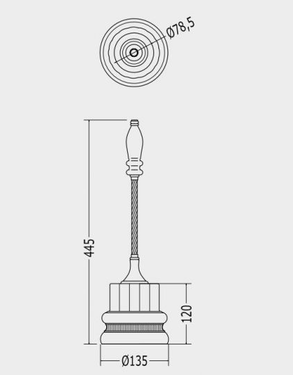 Щётка для унитаза Devon&Devon Dorothy 2DOR417 схема 2 Щётка для унитаза Devon&Devon Dorothy 2DOR417 схема 2