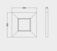 Зеркало в ванную Devon&Devon Black Jack 80х80 схема 2